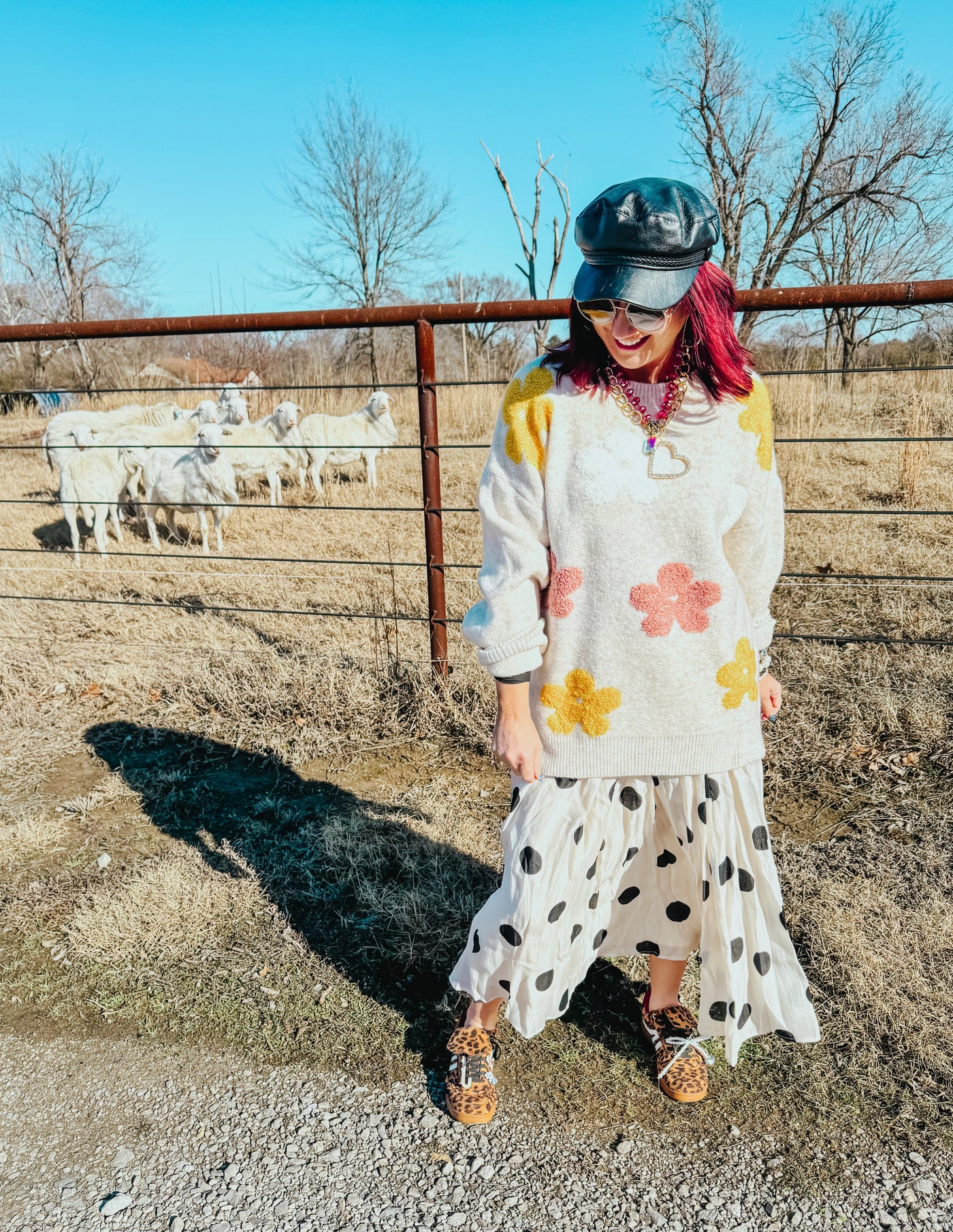 Oversized Flower Sweater