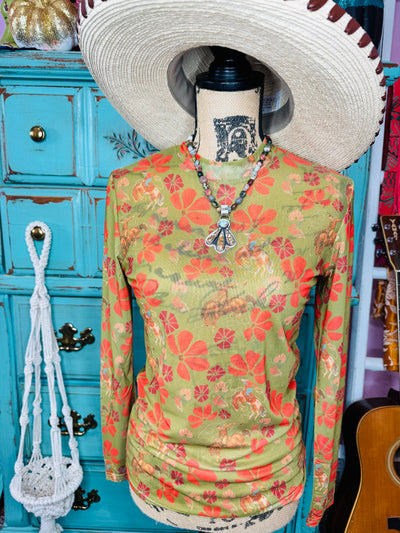 Bronc Rider Mesh Top