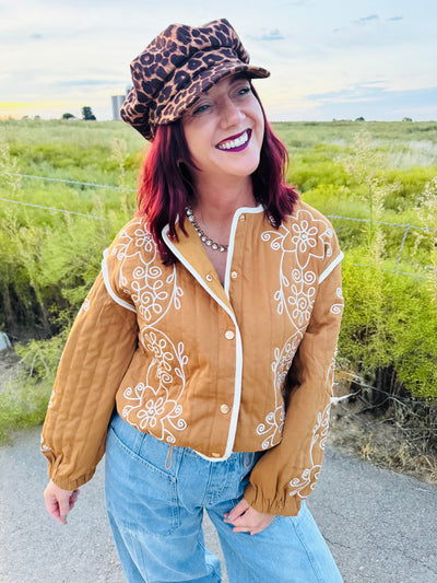 Embroidered Quilted Western Jacket