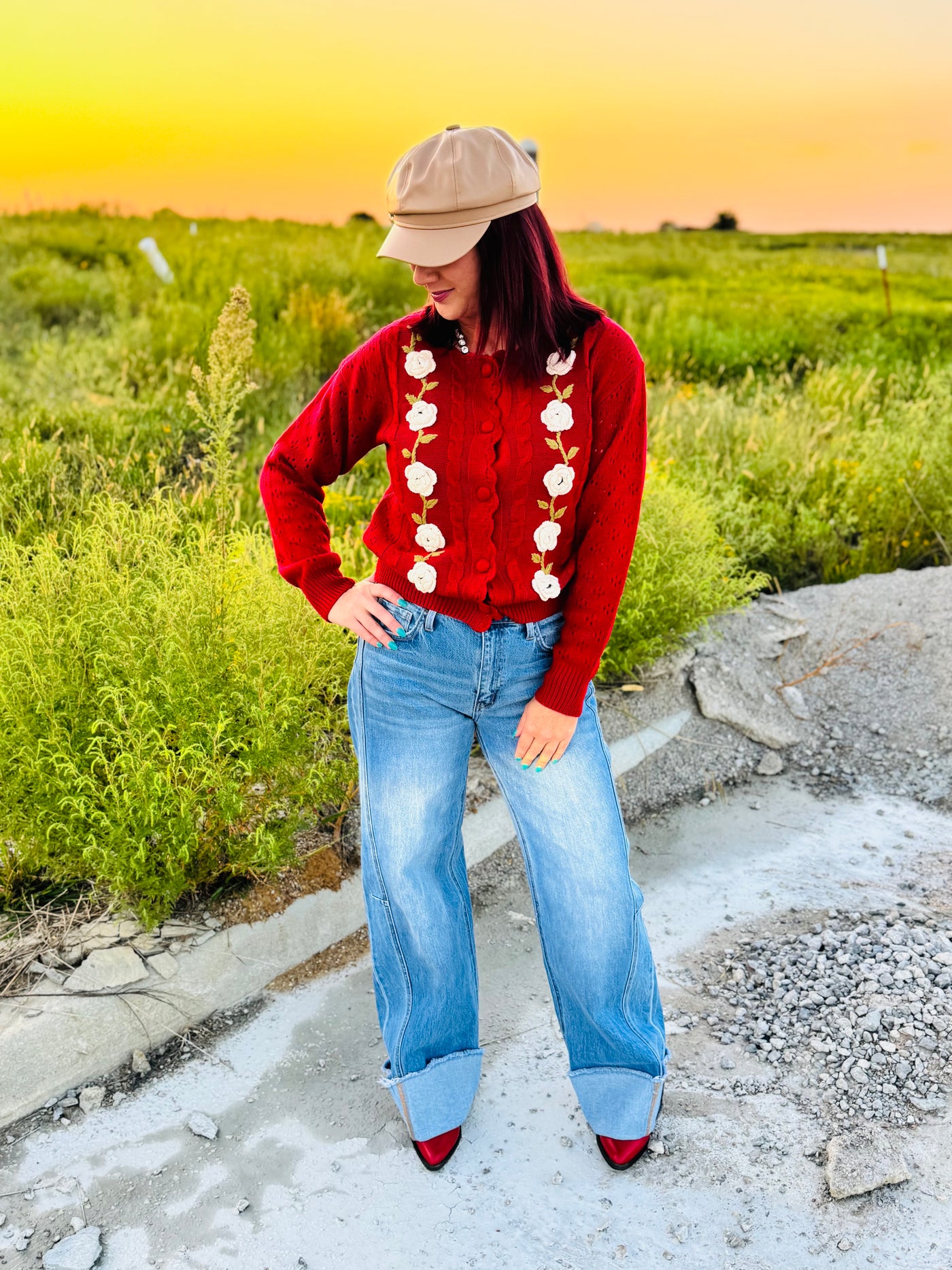 Crochet Flower Cardigan crochet