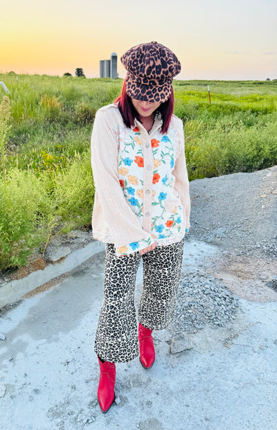 Floral Cream Button Down