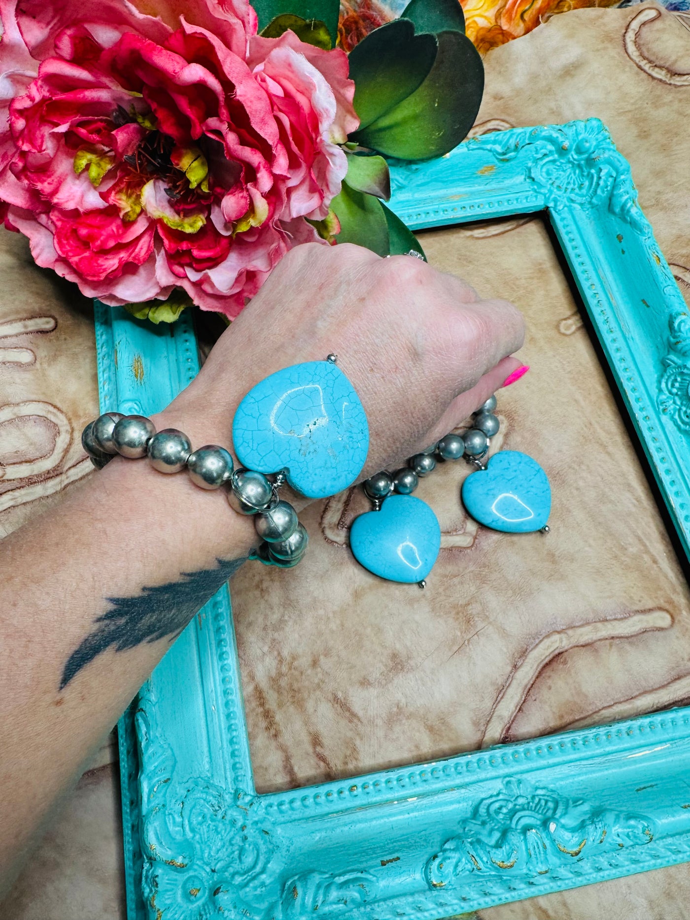 Turquoise Heart Bracelet