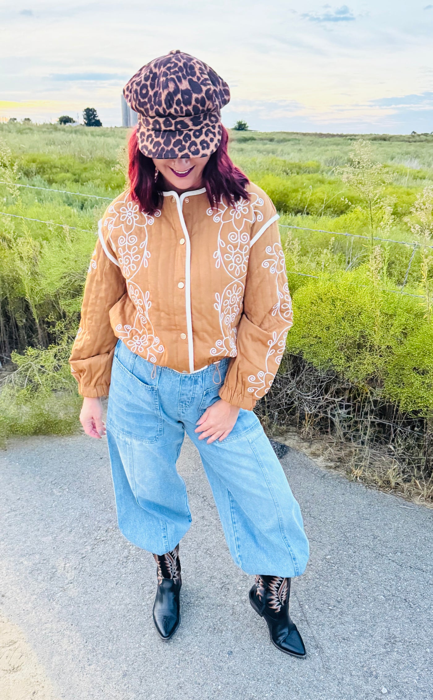 Embroidered Quilted Western Jacket