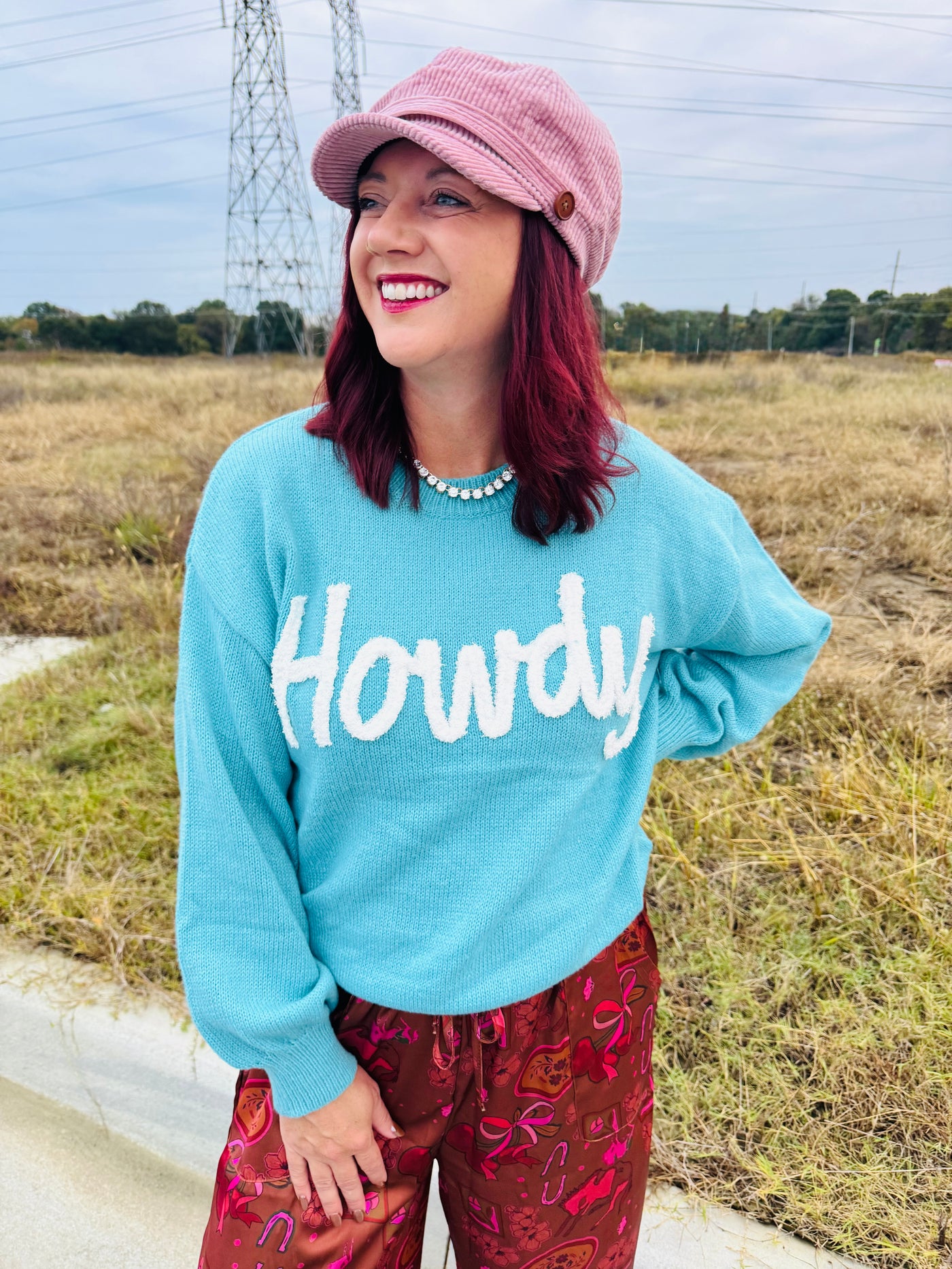 Turquoise Howdy Sweater