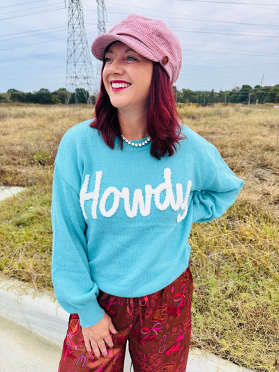 Turquoise Howdy Sweater