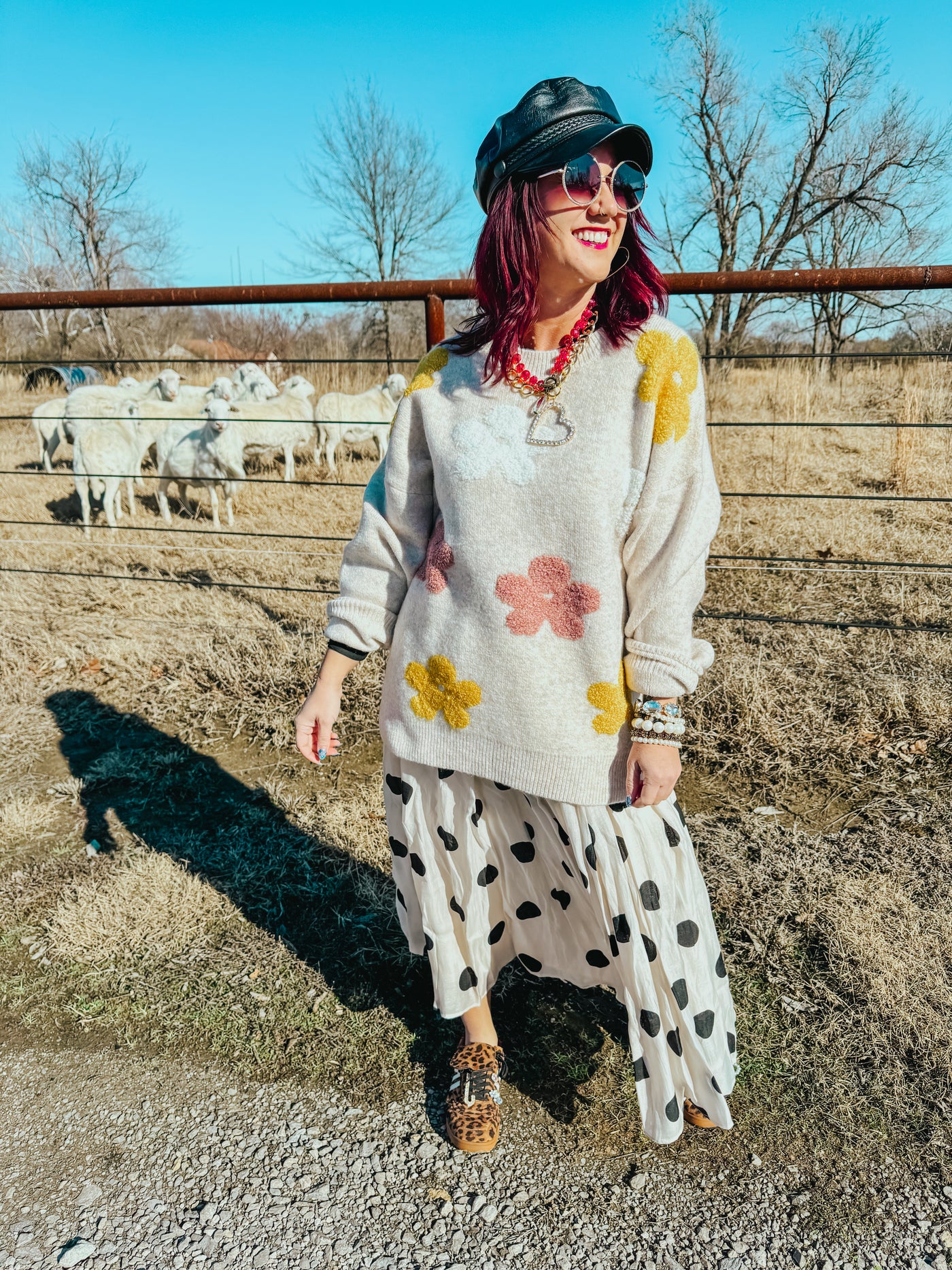 Oversized Flower Sweater