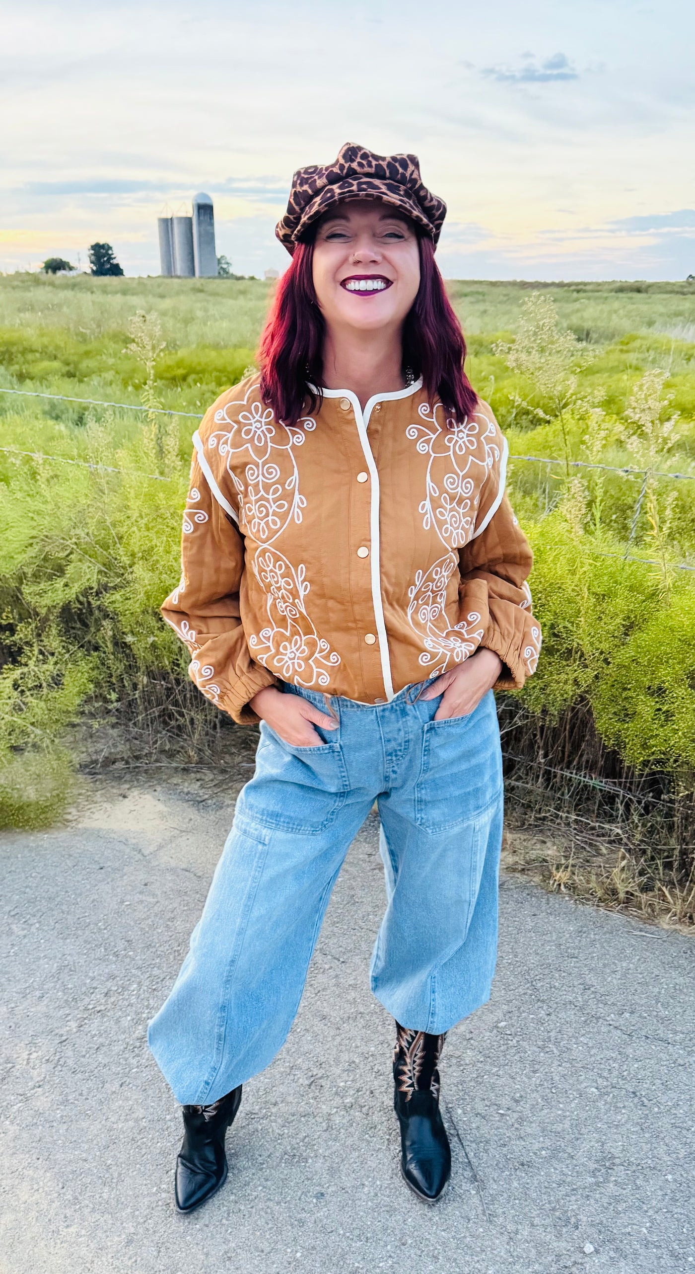 Embroidered Quilted Western Jacket