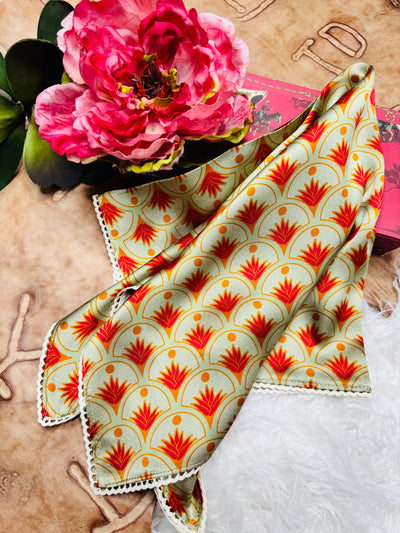 Allie Falcon Mint Agave Crochet Scarf