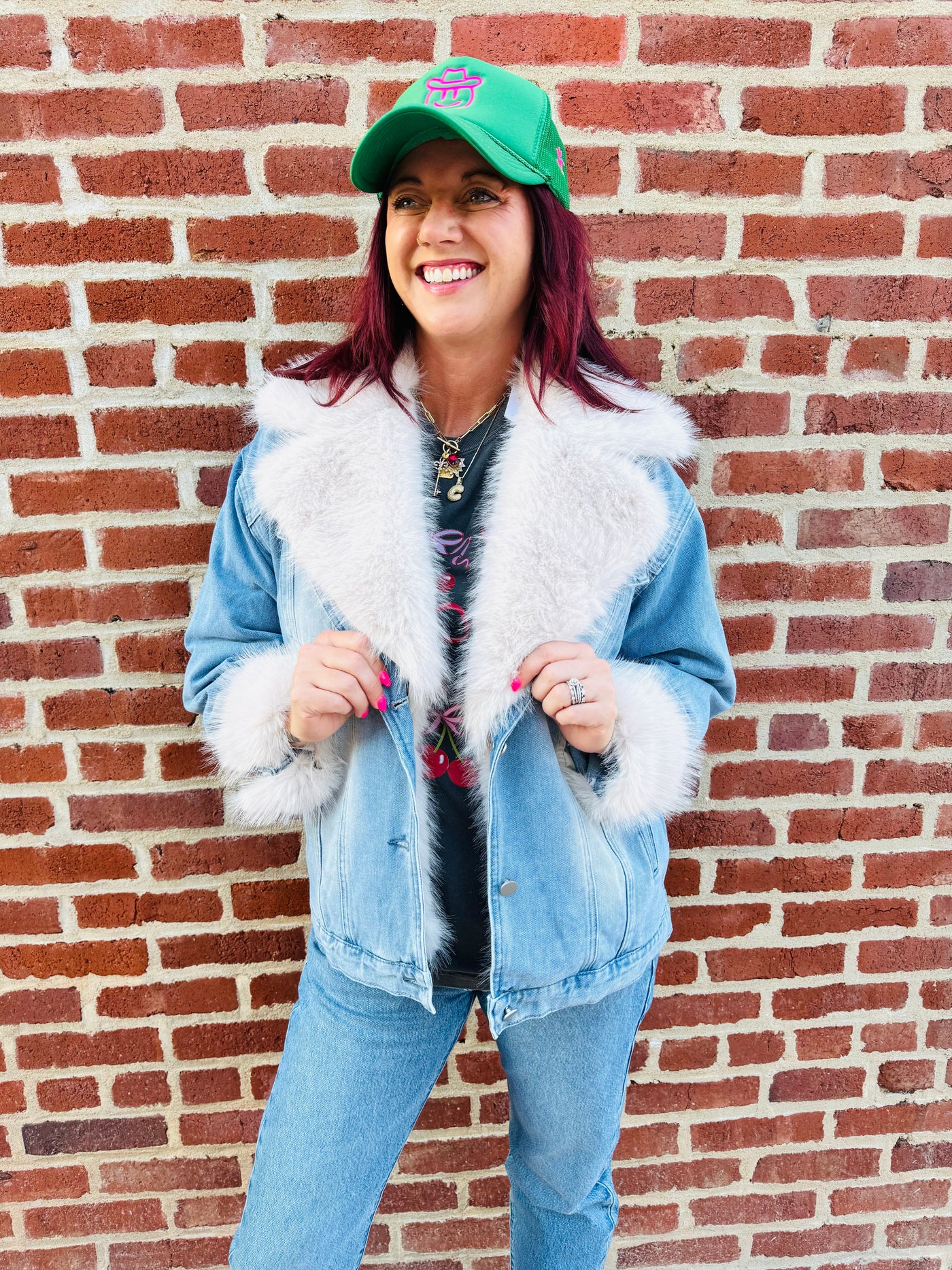 Fur Collared Jean Jacket