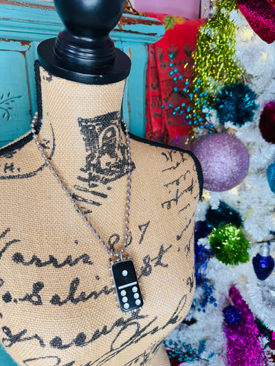 Black & White Domino Necklace