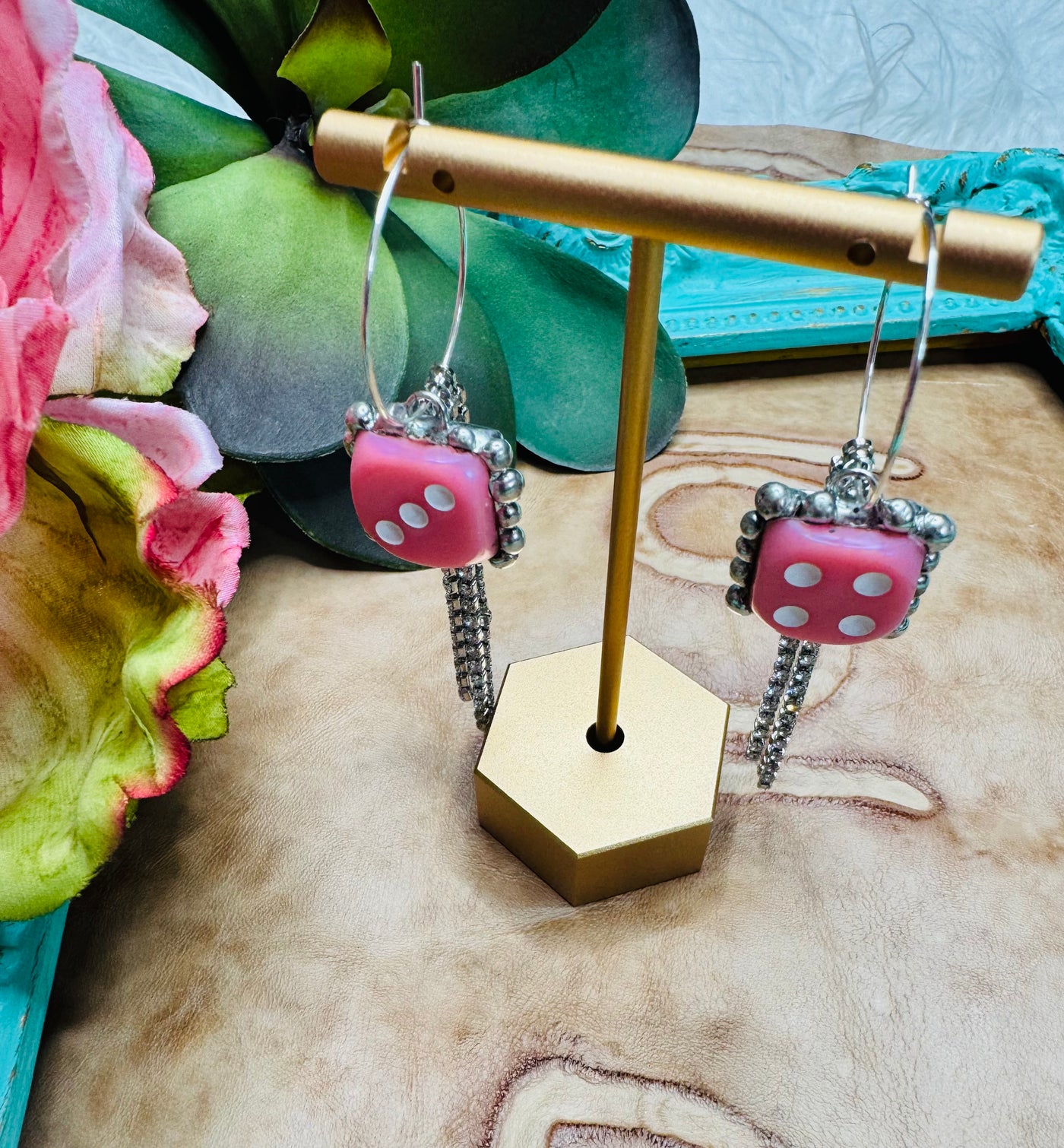 Dice Crystal Earrings