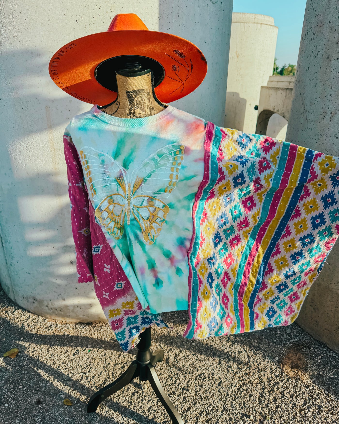 Butterfly Treasure Kantha Tee