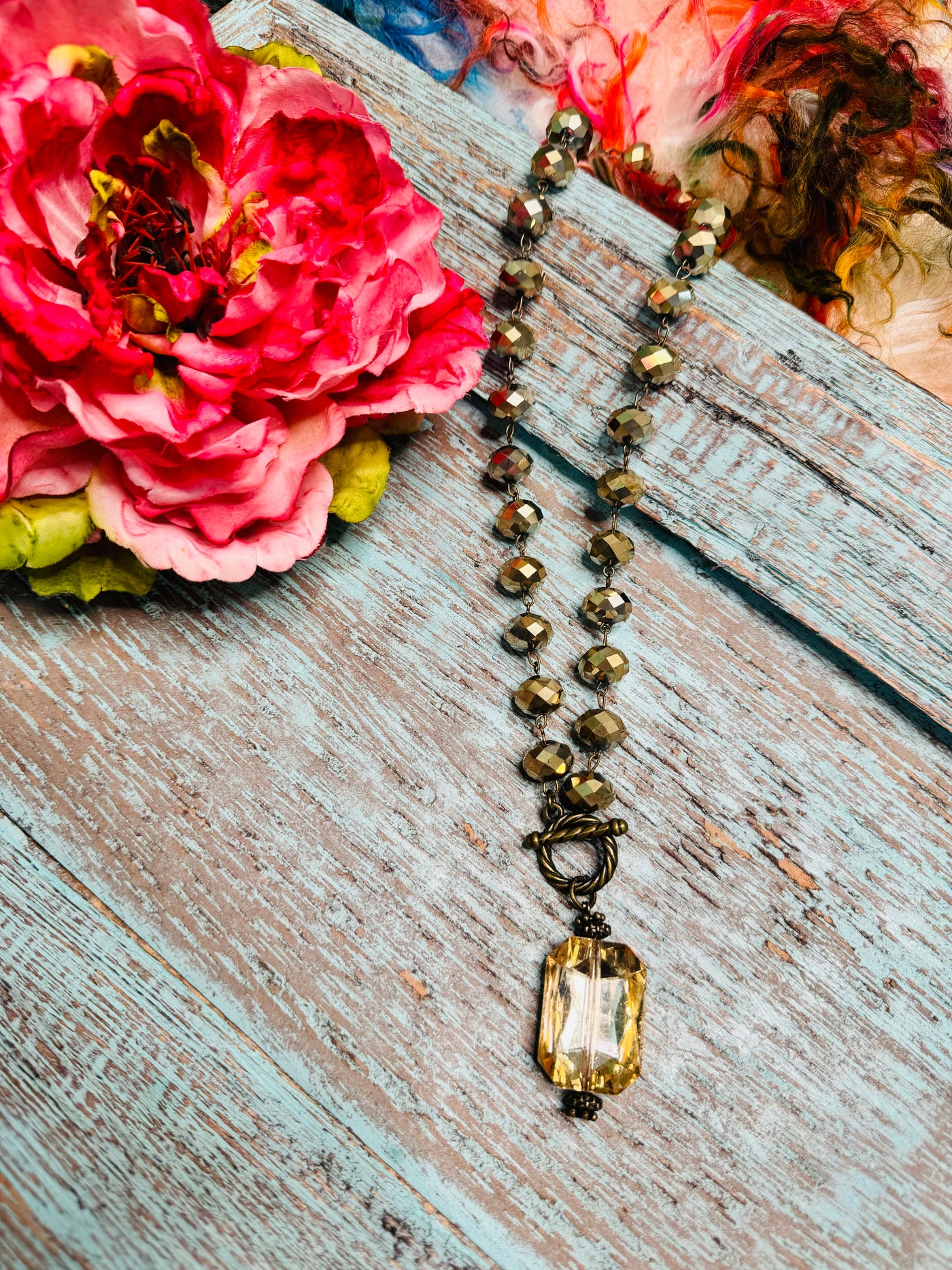 Gold Crystal Necklace