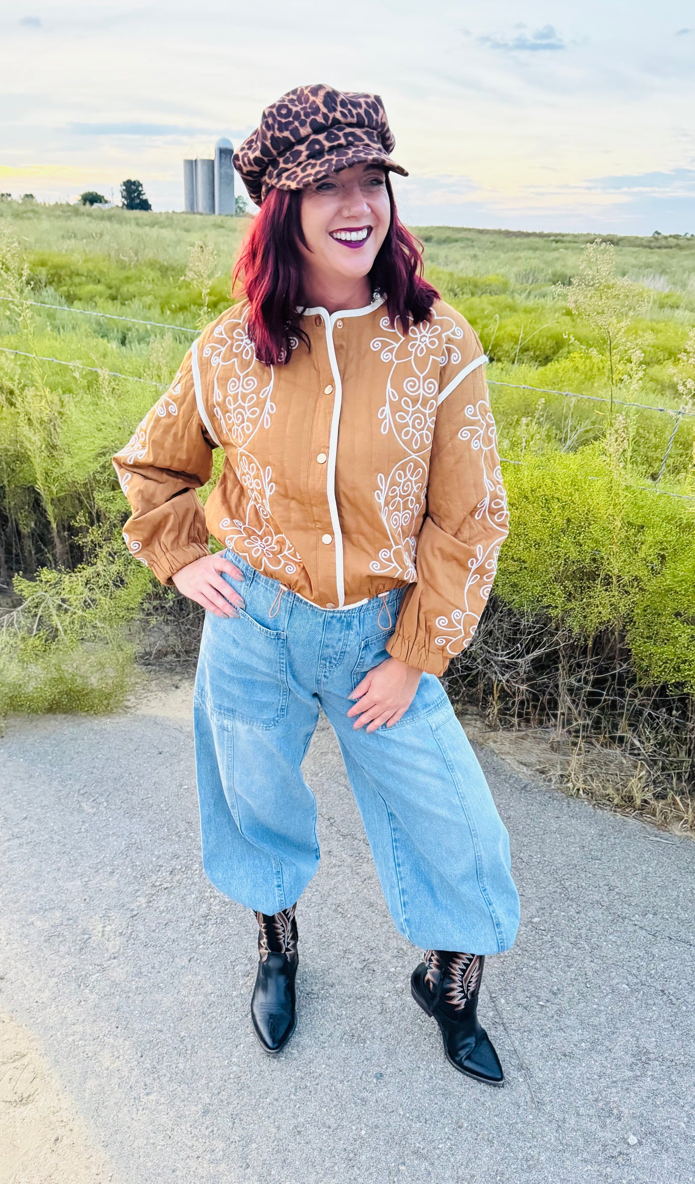 Embroidered Quilted Western Jacket