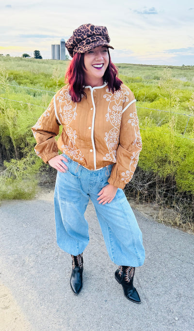 Embroidered Quilted Western Jacket