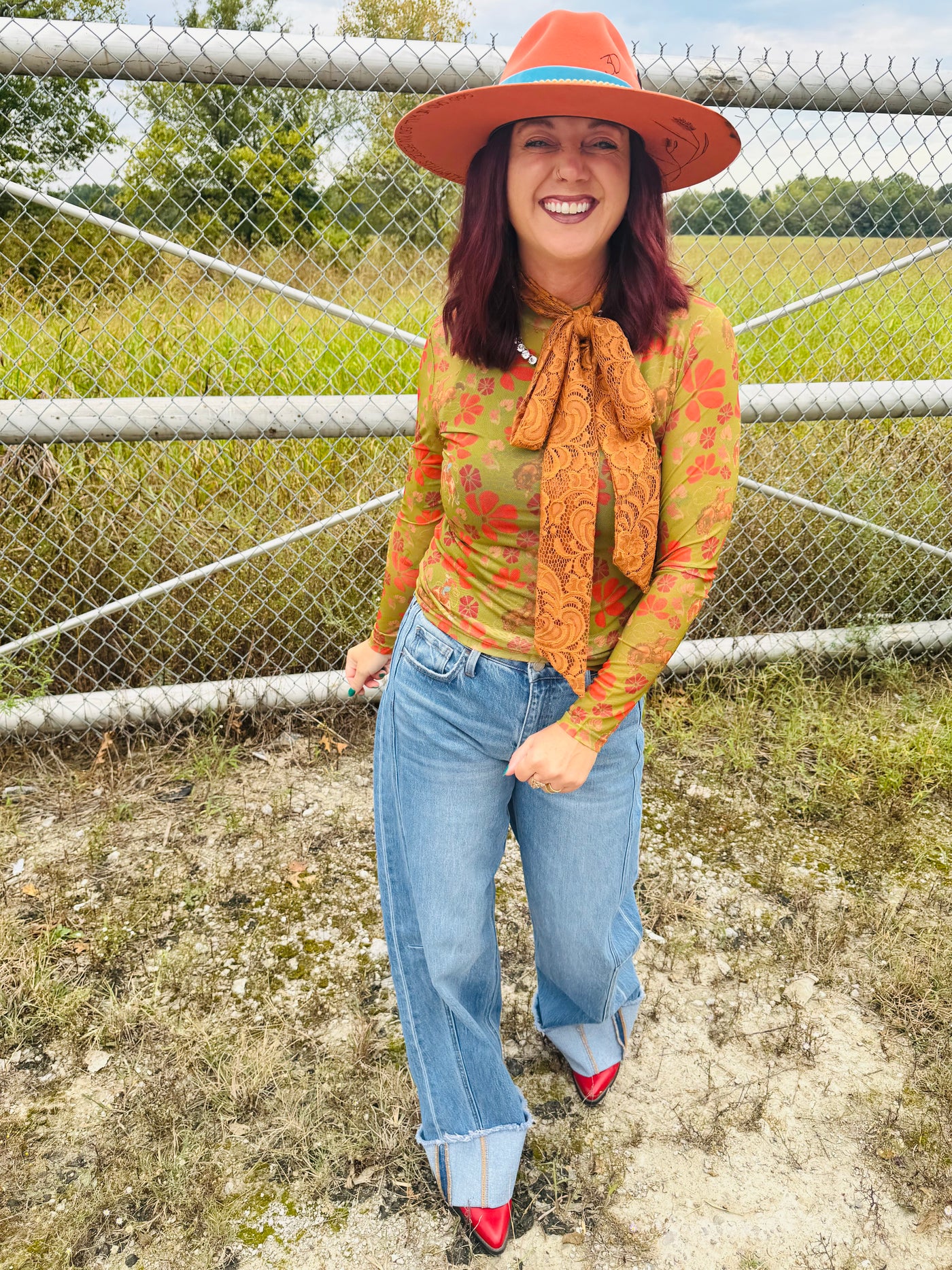 Bronc Rider Mesh Top