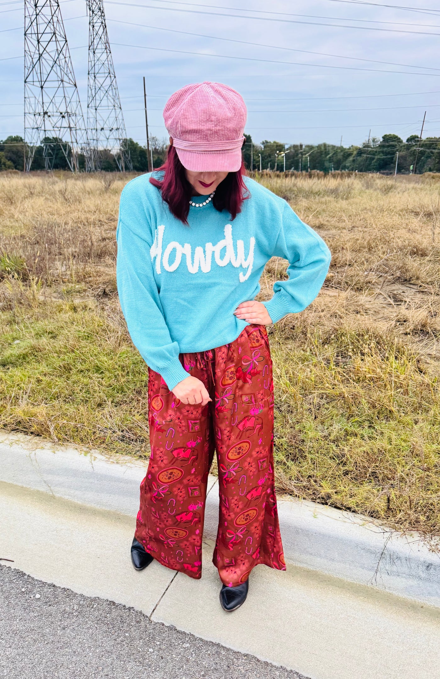 Turquoise Howdy Sweater