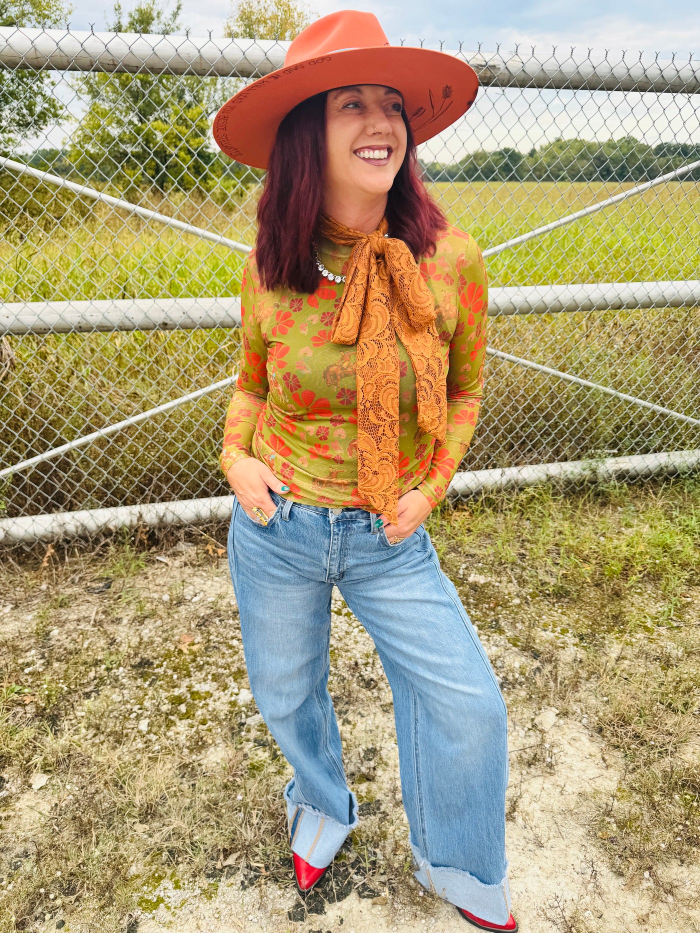 Bronc Rider Mesh Top