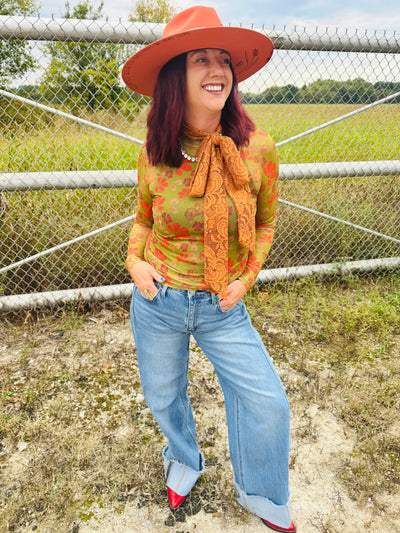 Bronc Rider Mesh Top