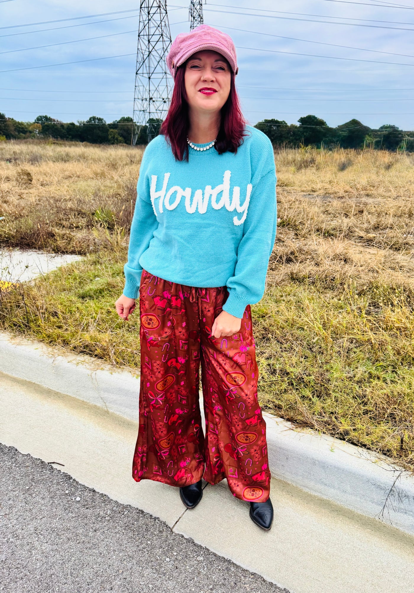 Turquoise Howdy Sweater