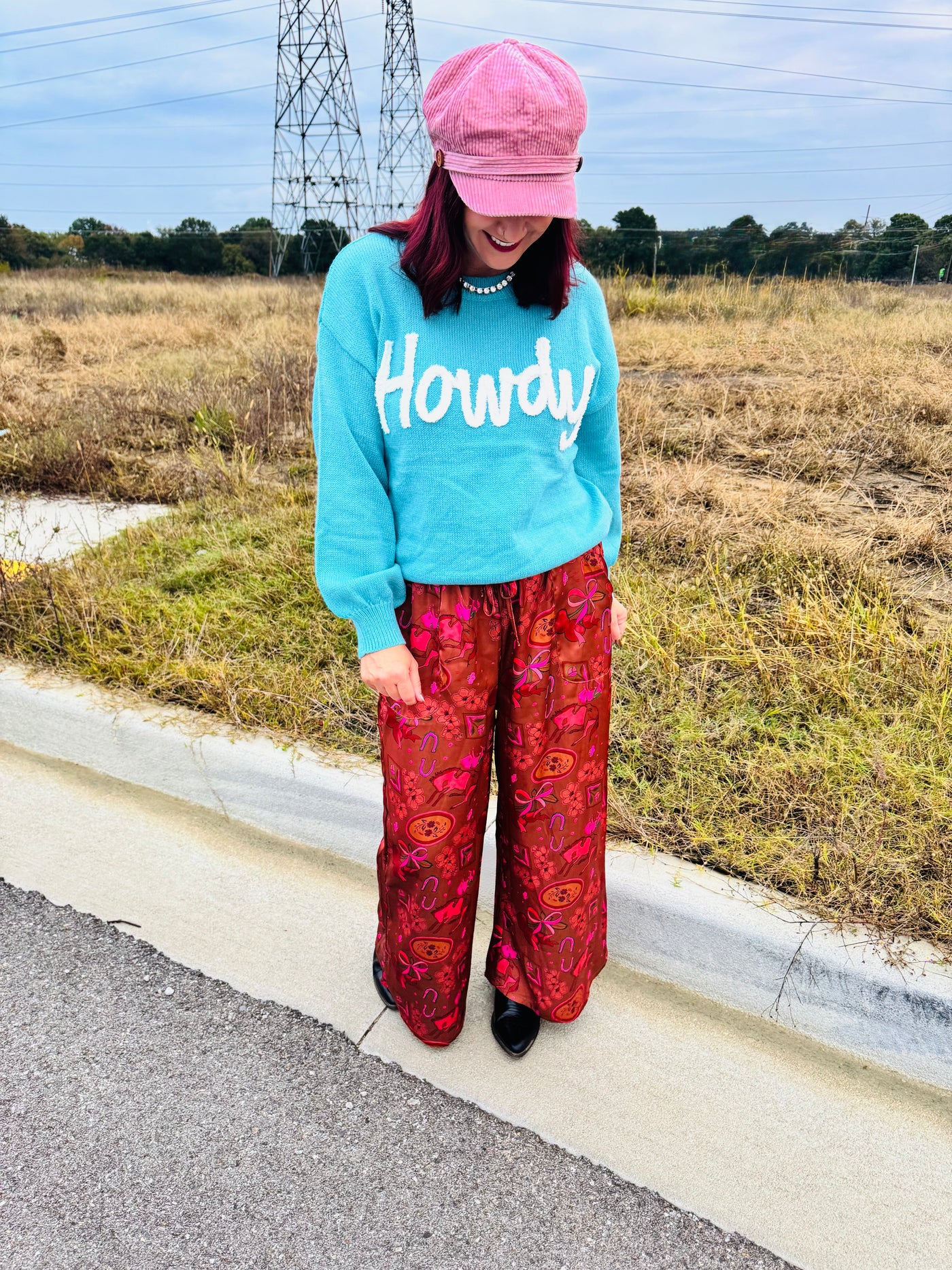 Turquoise Howdy Sweater