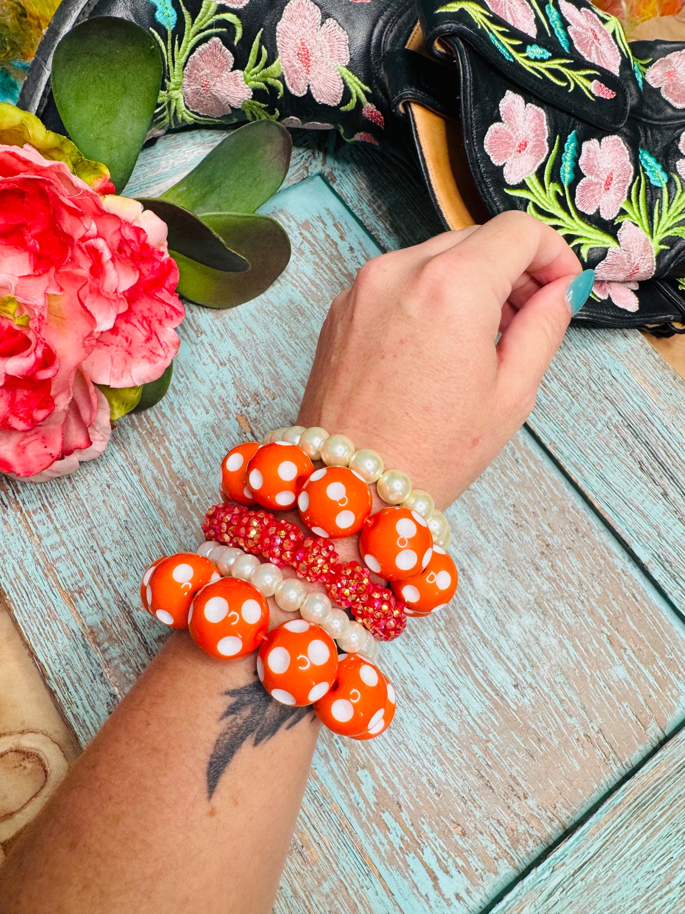 Orange Power Bracelet Set