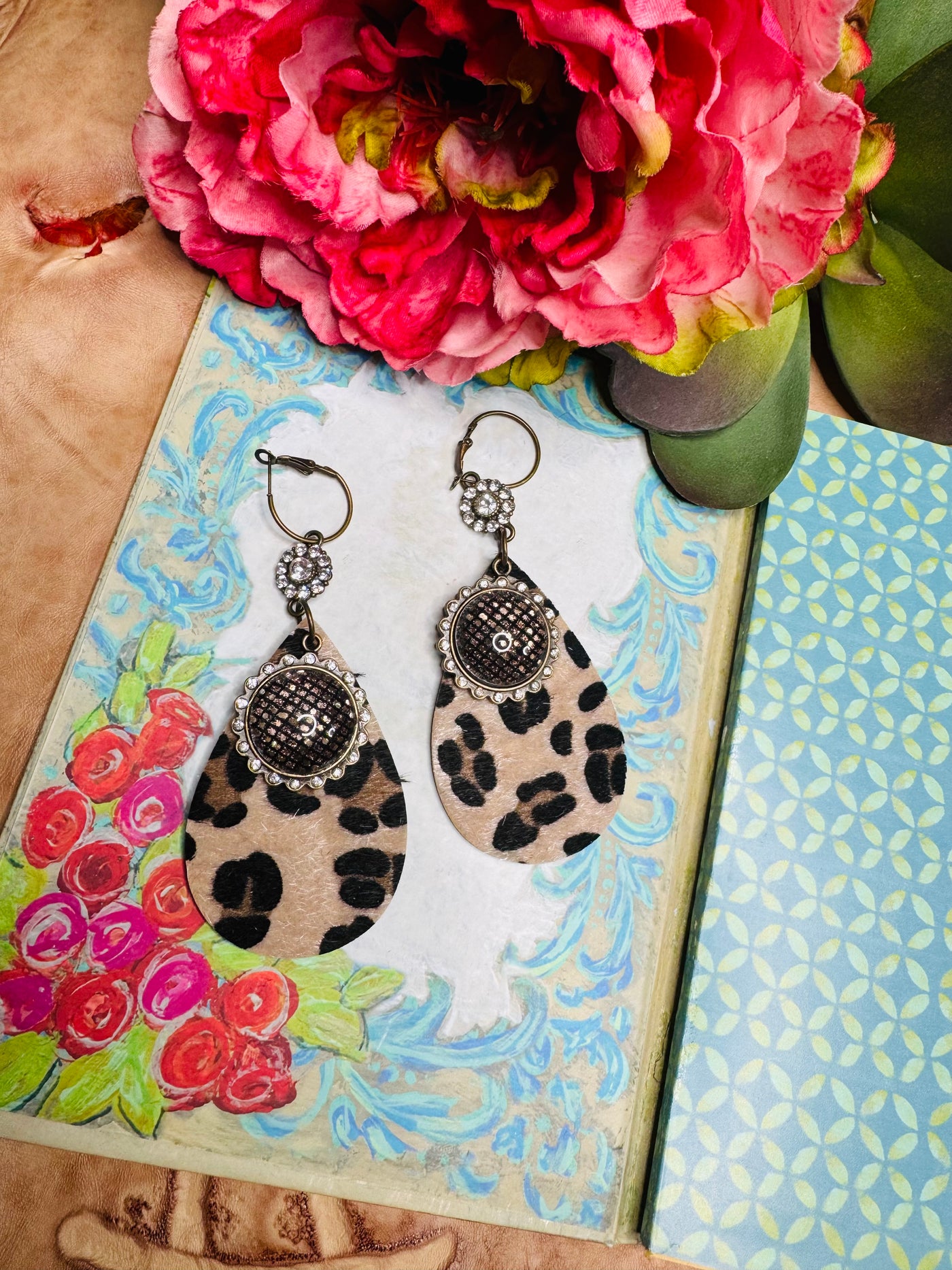 Leopard Rhinestone Earrings