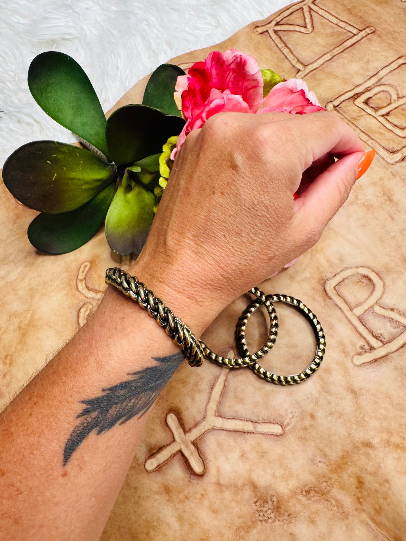 Small Gold Braided Bracelet