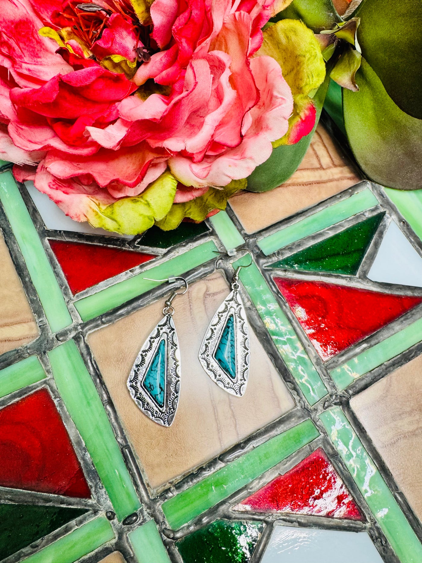 Turquoise & Silver Earrings