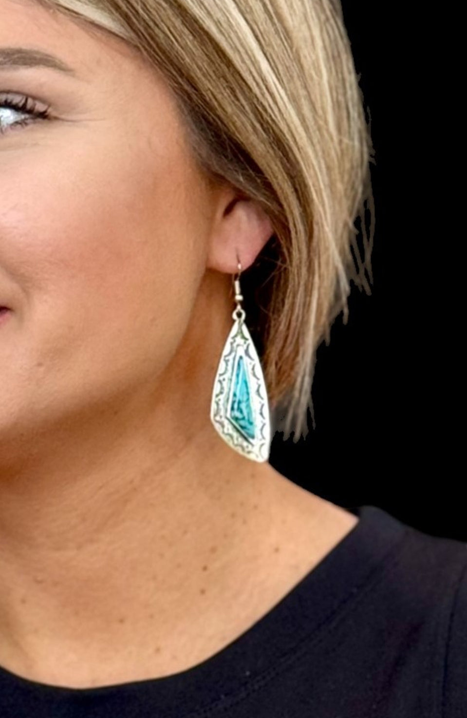 Turquoise & Silver Earrings