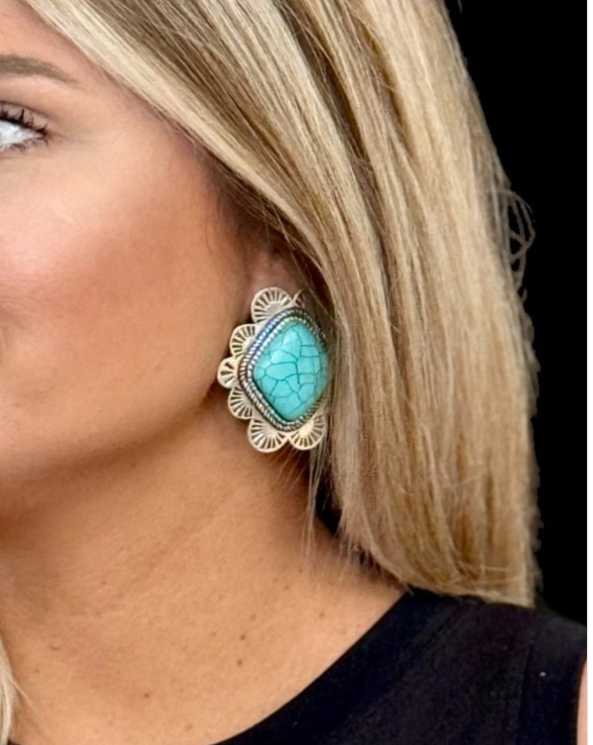 Turquoise & Silver Earrings