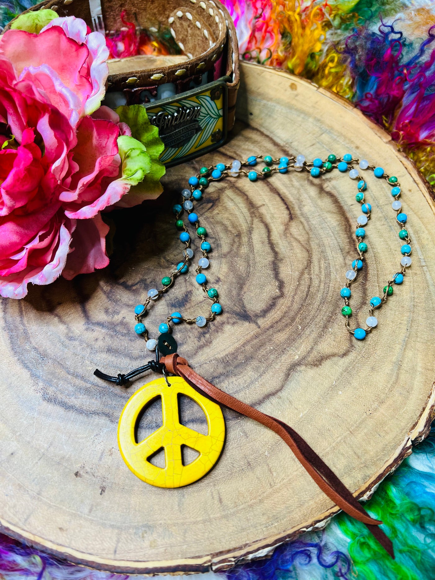 Yellow Peace Necklace