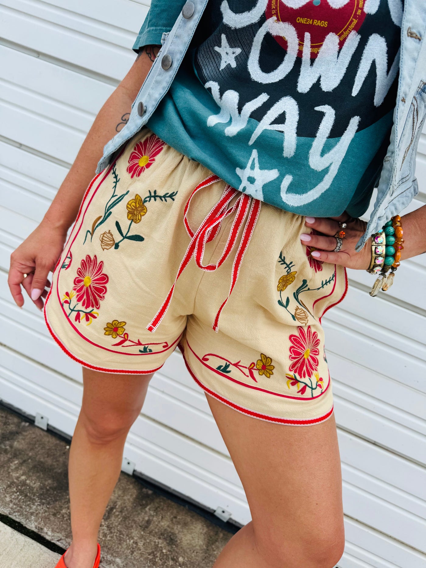 Embroidery Shorts