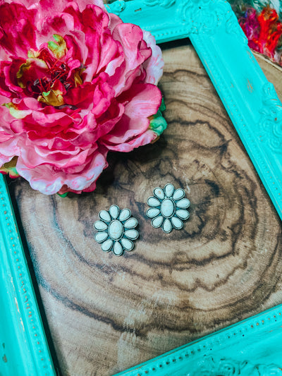 Ivory Flower Earrings