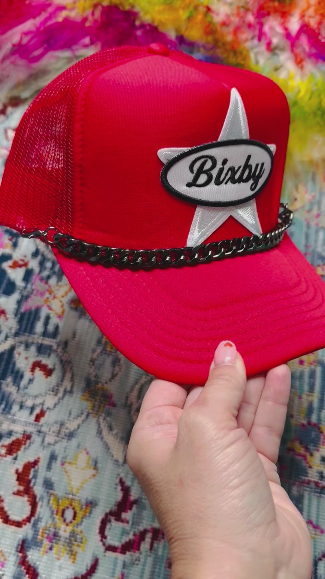 3D Bixby White Star Trucker Hat