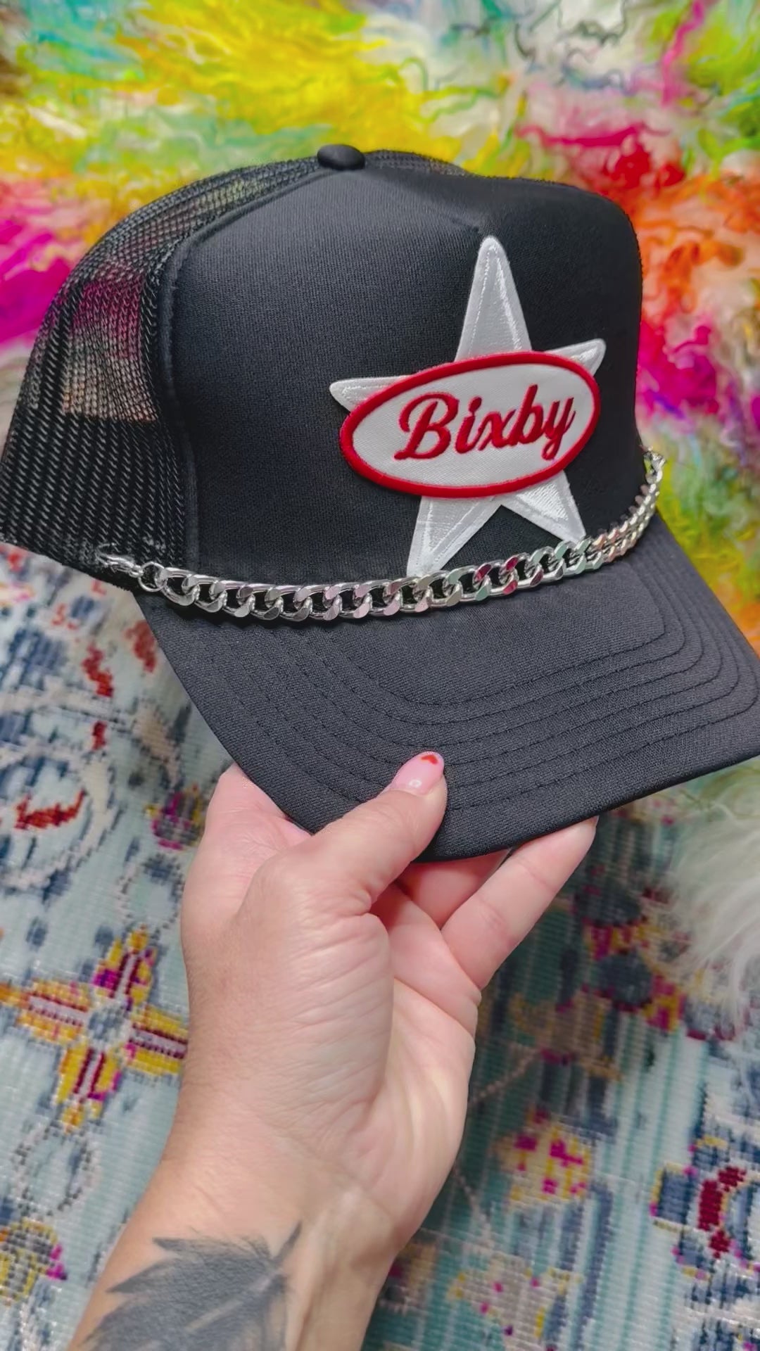 3D Bixby White Star Trucker Hat