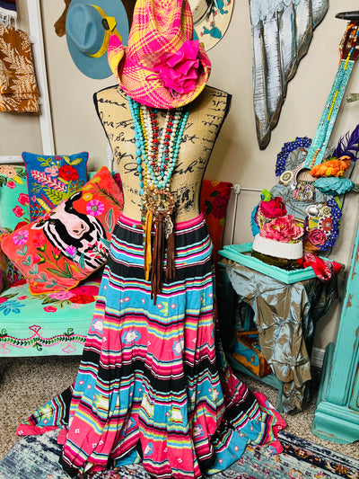 Pink Aztec Skirt