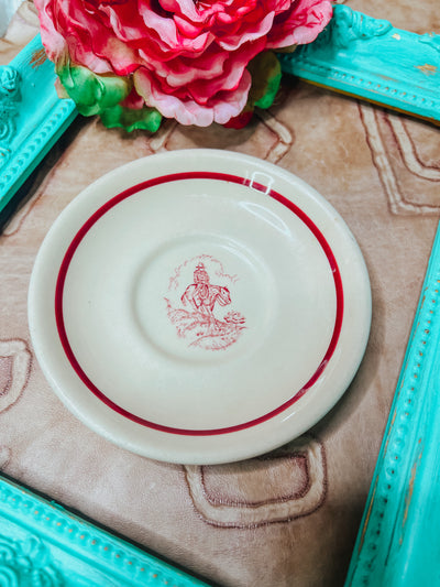 Small Ceramic Cowboy Plate